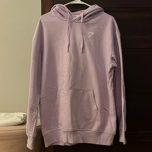 purple oversized gymshark hoodie